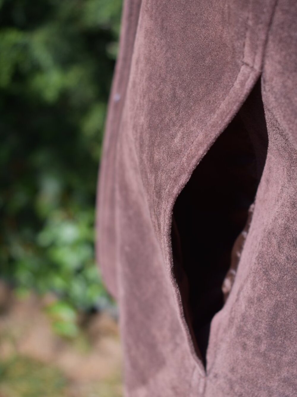 Brown Suede Button-Front Jacket | Fully Lined | Classic Style - Picture 4 of 14